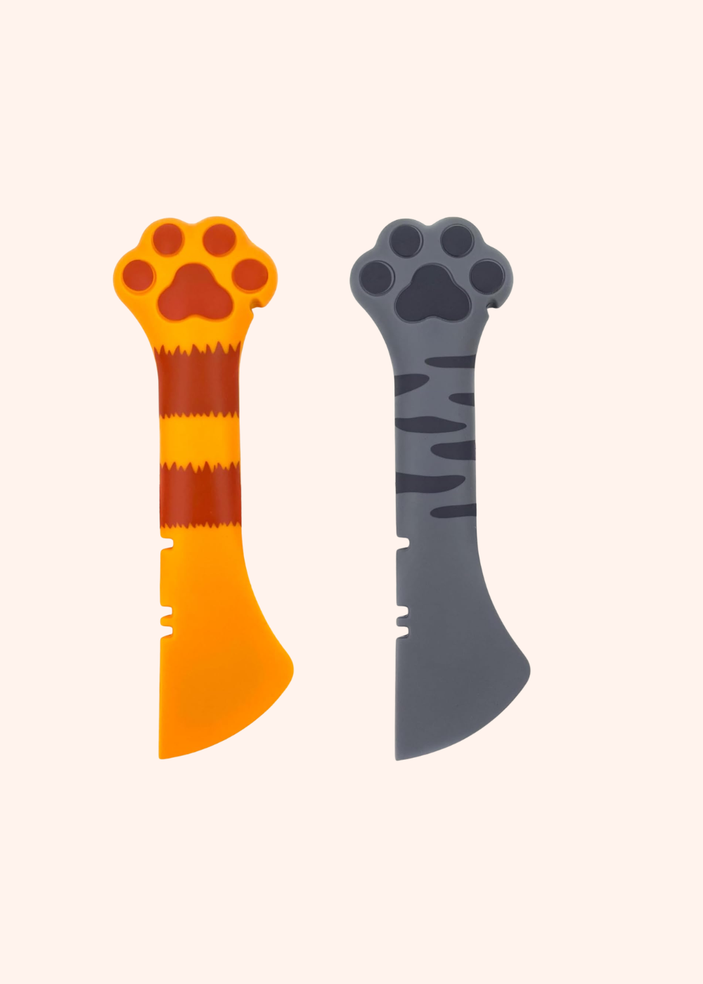 Joyinjojo 2 Pack Dog Cat Food Spoon, Cute Paw Silicone Pet Can Opener